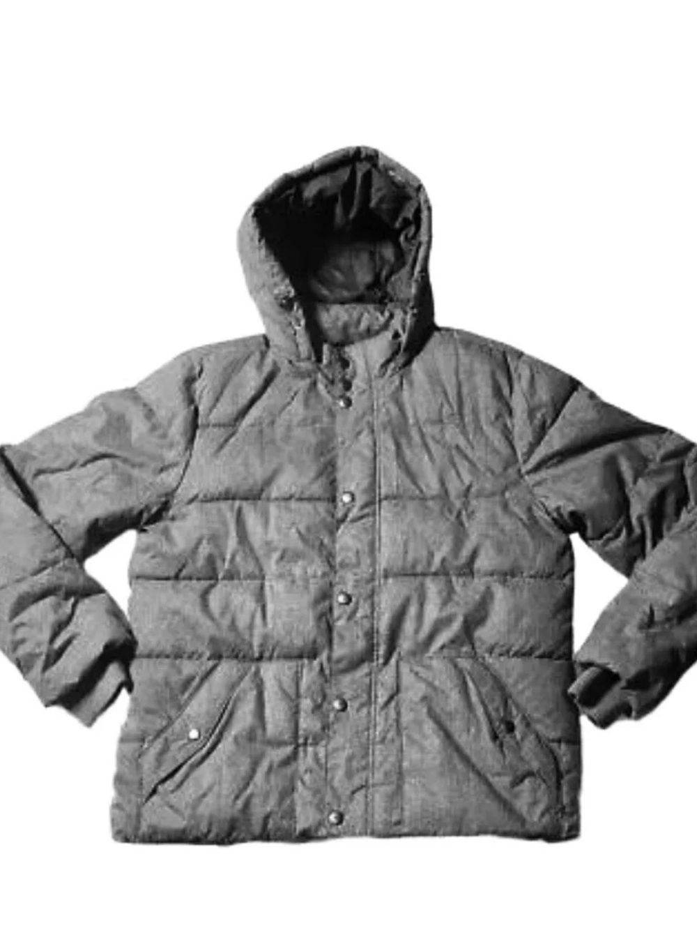 Men’s Old Navy Full Zip Insulated Hooded Puffer Grey Jacket XXL